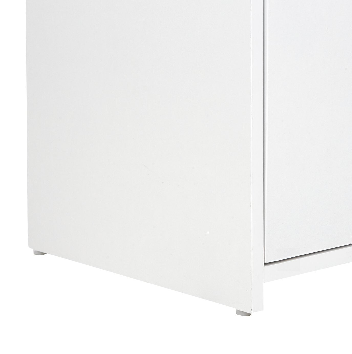 Home Prime Tallboy - White | Tall Storage Cabinet for Bathroom Bedroom Organizer