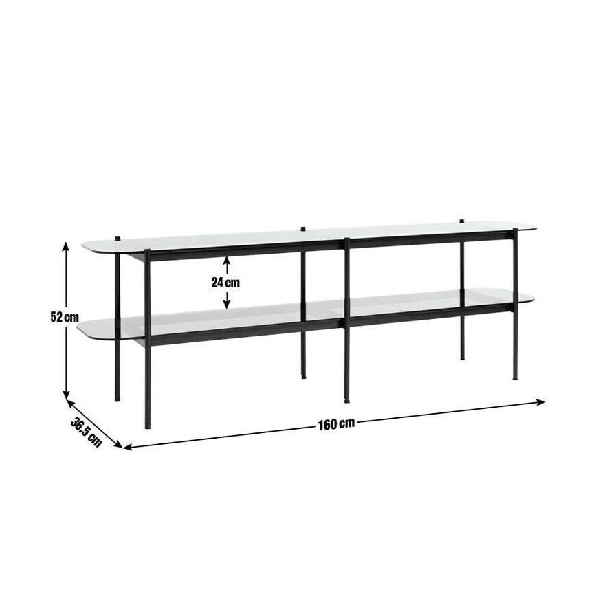 Habitat Neo 2 Shelf Large TV Unit - Black