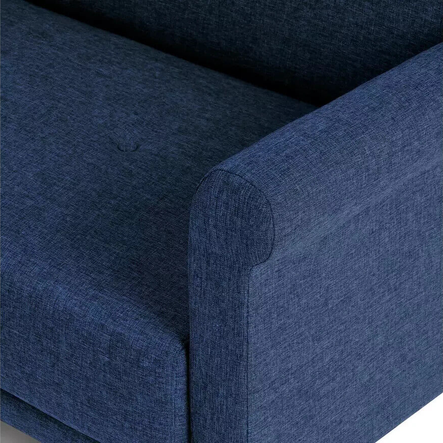 Habitat Home Evie Fabric 2 Seater Sofa in a Box Navy Blue | Compact Comfortable