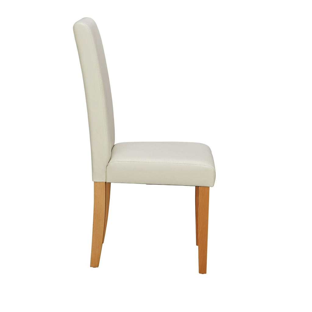 Pair of Midback Dining Chairs - Cream