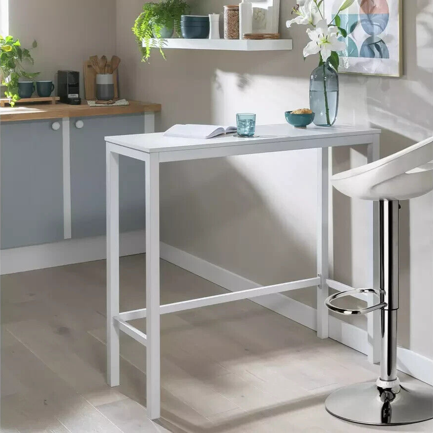 Toby 2 Seater Bar Table - White