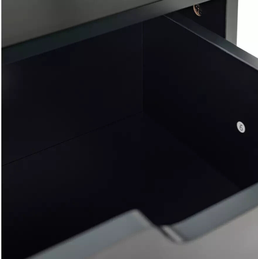 Habitat Dria 1 Drawer Glass Medium size Desk - Black