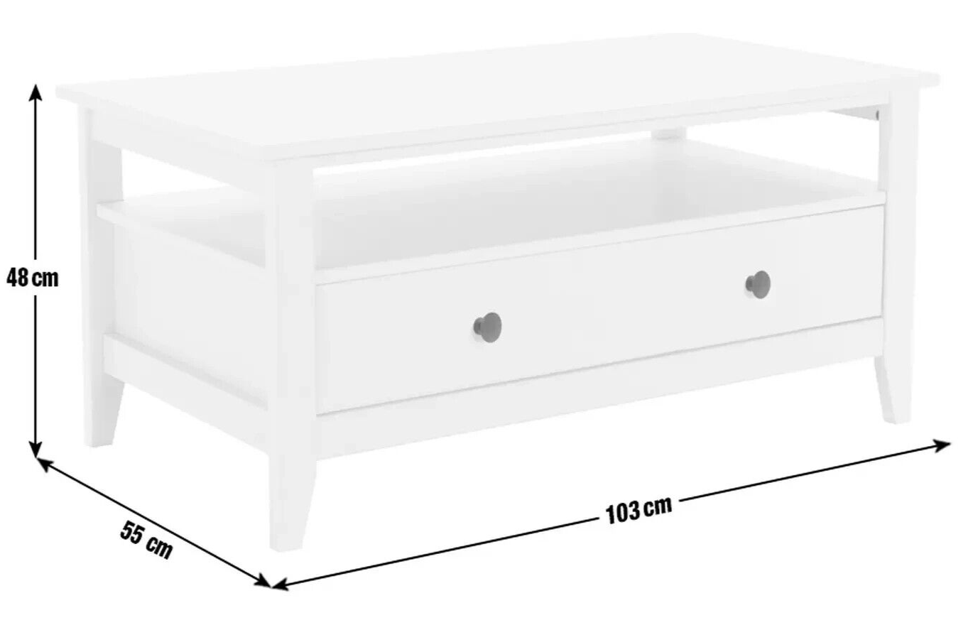 Habitat Minato 1 Drawer Coffee Table - White