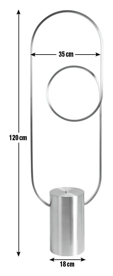 Habitat Pill LED Floor Lamp - Brushed Brass