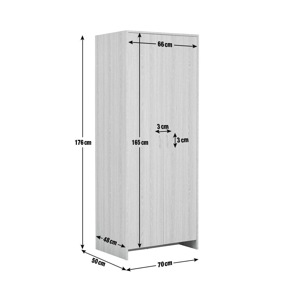 Seville 2 Door Wardrobe - Anthracite