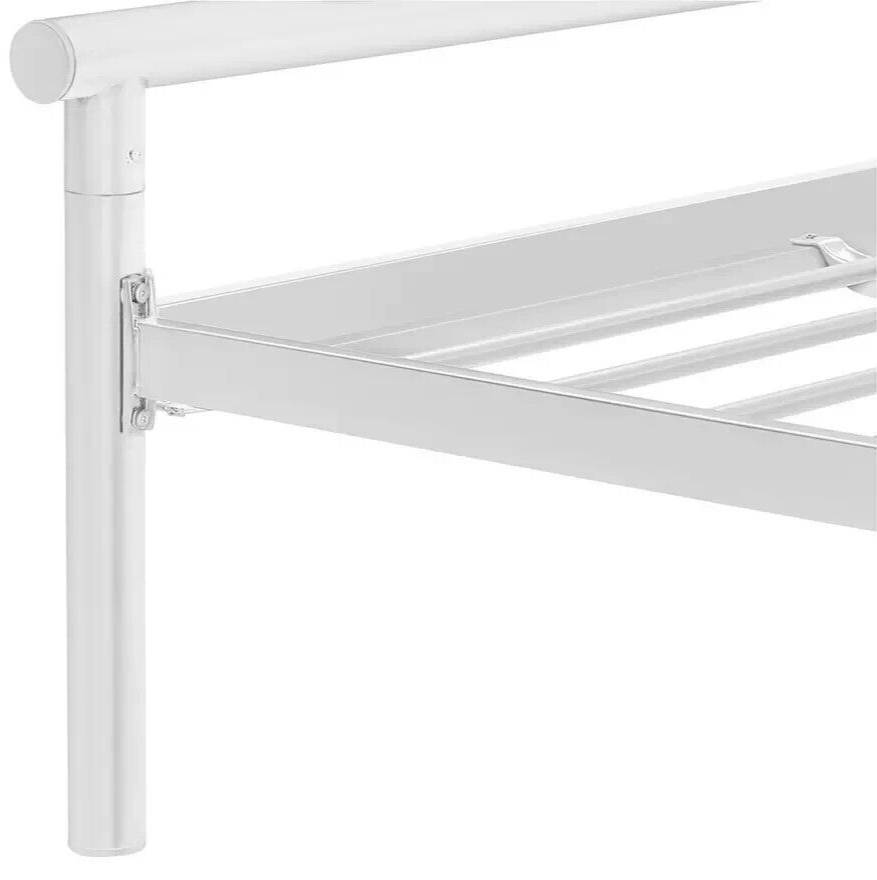 Home Avalon Single Metal Bed Frame White | Modern Bedroom Furniture Kids Adults
