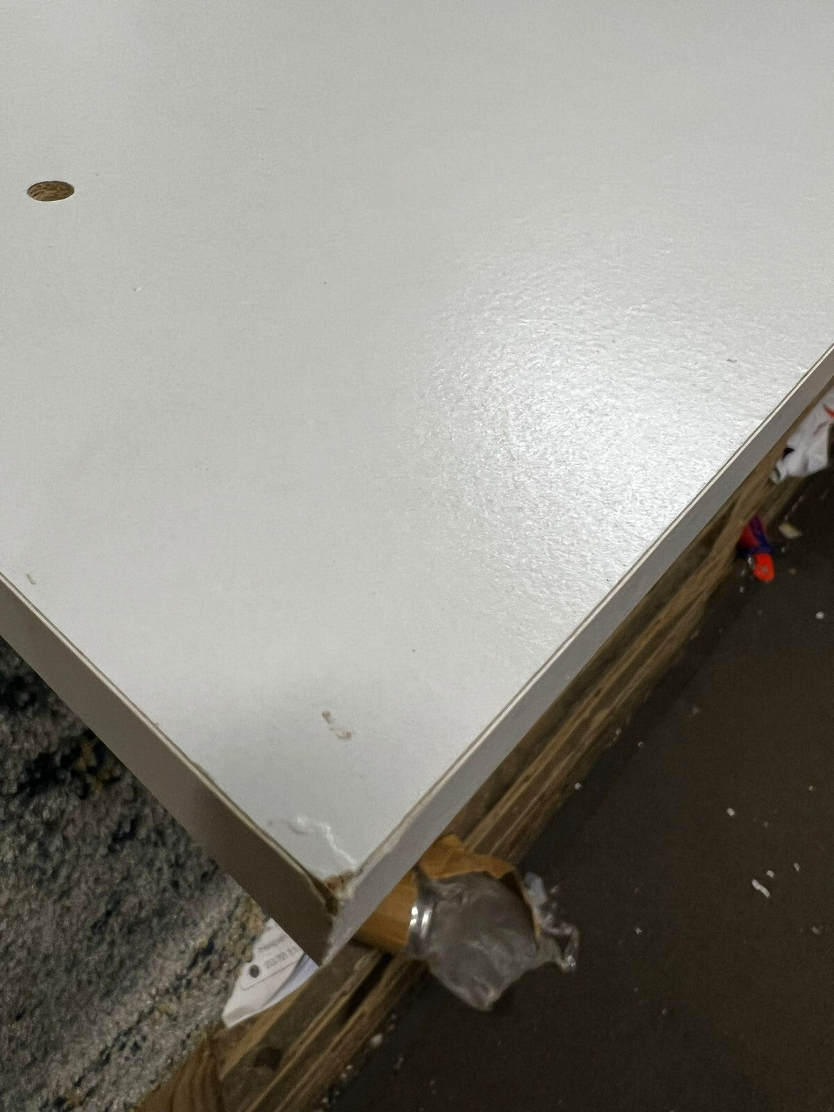 Home Malibu Corner Office Desk White | Modern Workstation Furniture ( B Grade )
