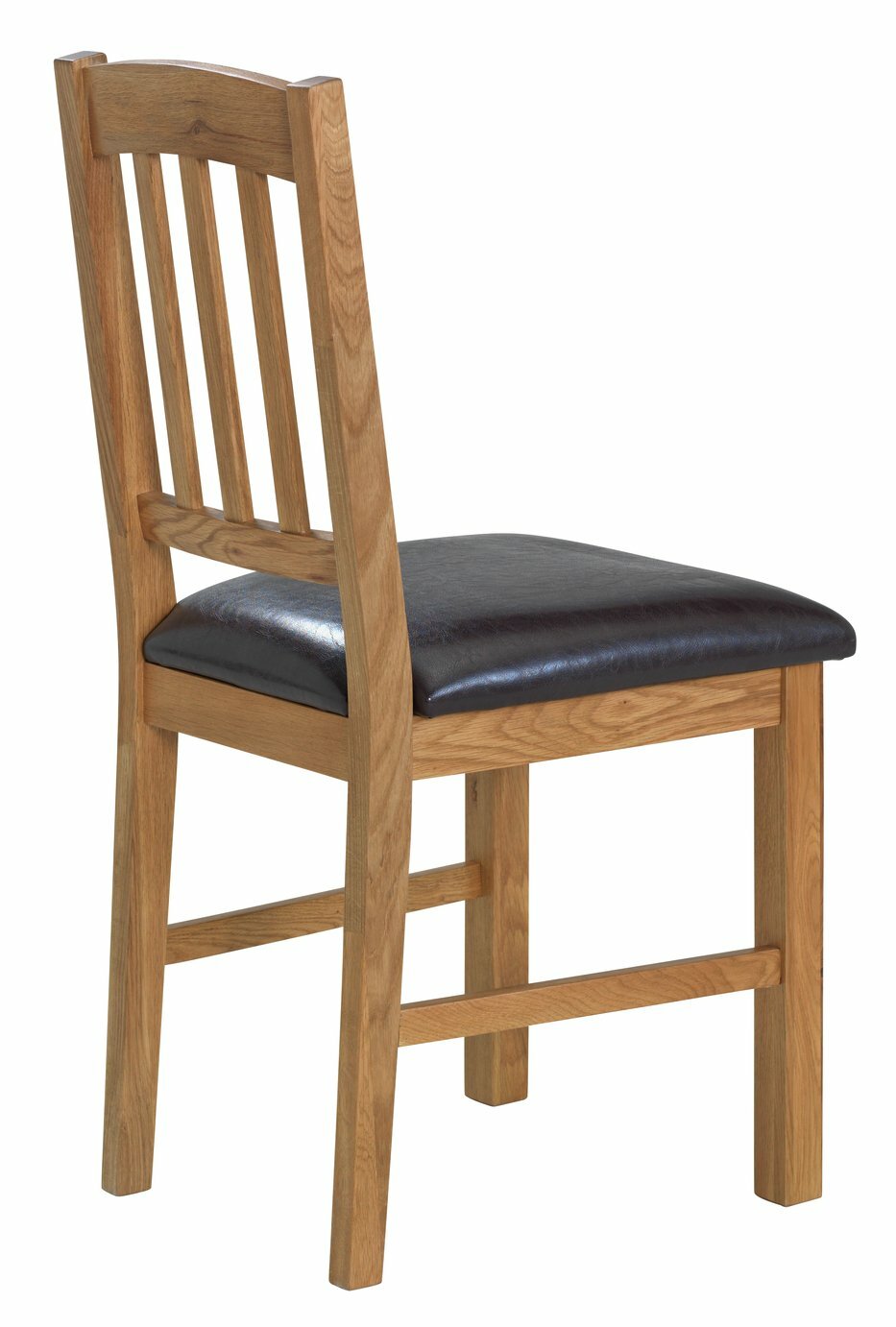 Pair of Solid Oak Slatted Chairs