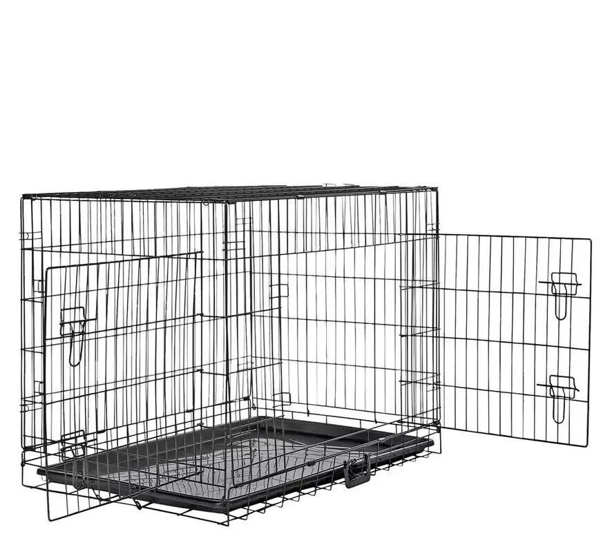 Double Door XXL Pet Cage H94xW137xD86cm | Large Dog Crate for Indoor Pet Storage