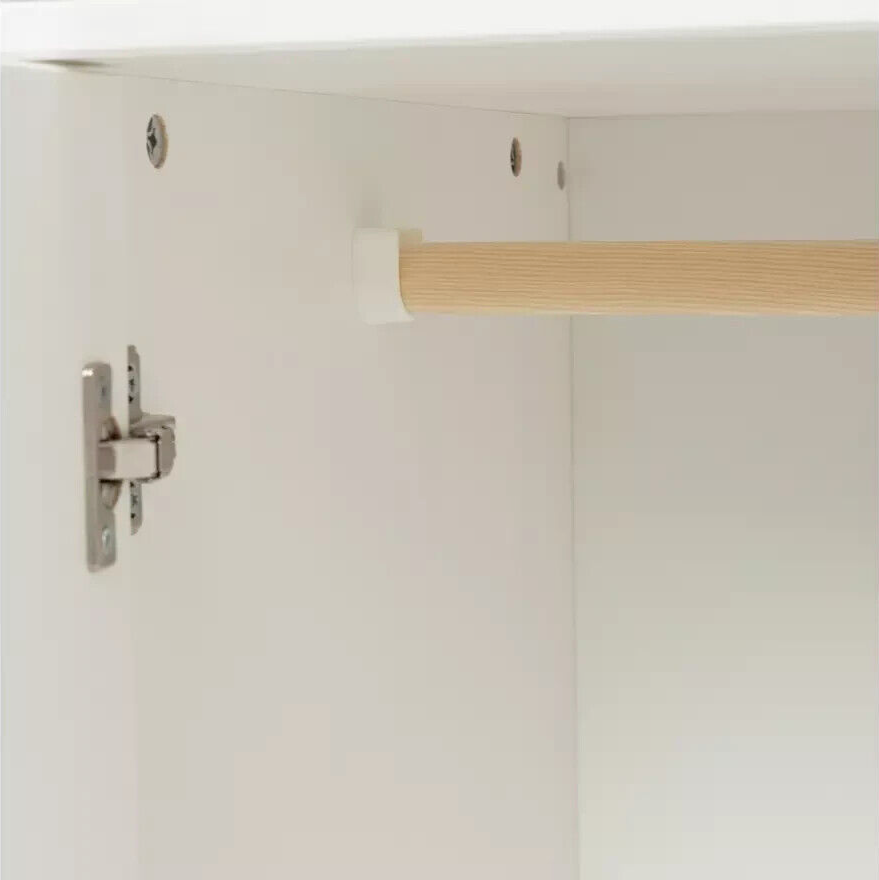 Scandinavia Kids 2 Door 1 Drawer Wardrobe - White | Storage for Clothes and Toys