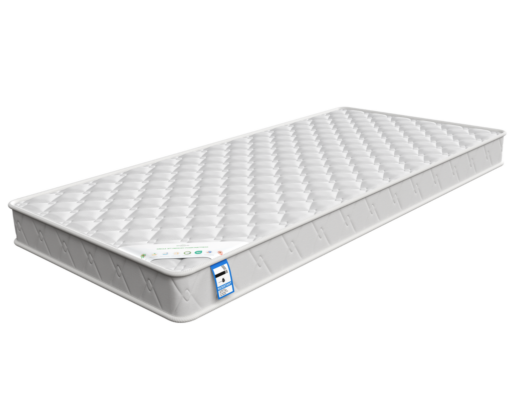 Mia Single Bed Frame - Pink With Memory Foam Mattress