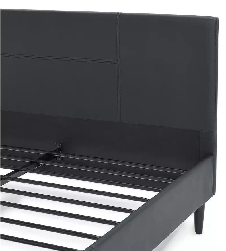 Home Skylar Double Bed Frame - Black | Metal Bed Frame for Bedroom or Guest Room