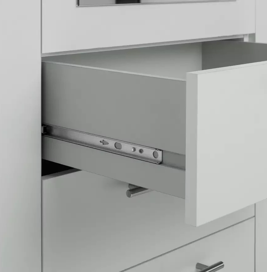 Brisbane 4 Door 3 Drawers Wardrobe - Grey ( B Grade )