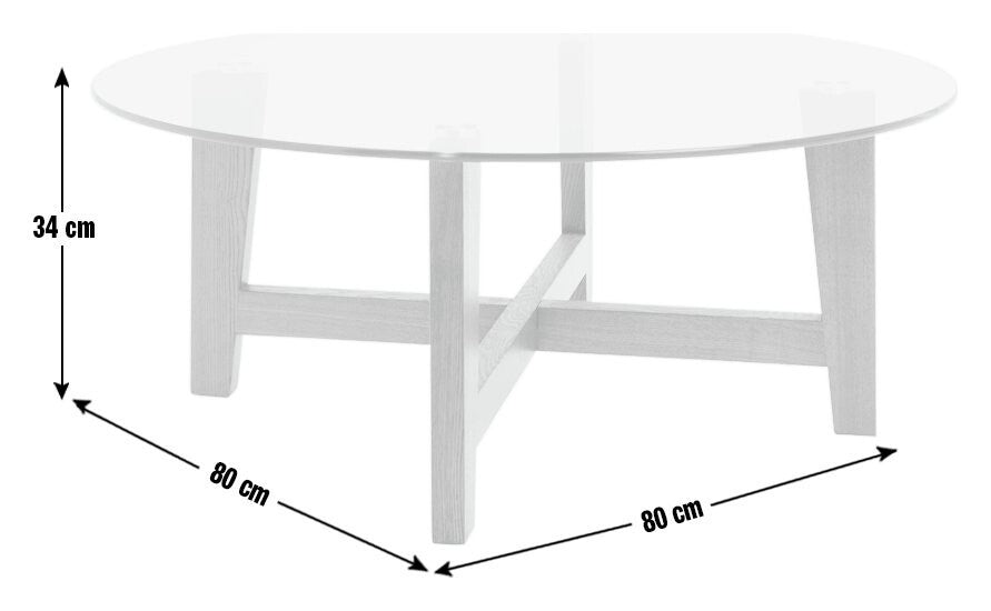 Habitat Zela Round Coffee Table - Oak