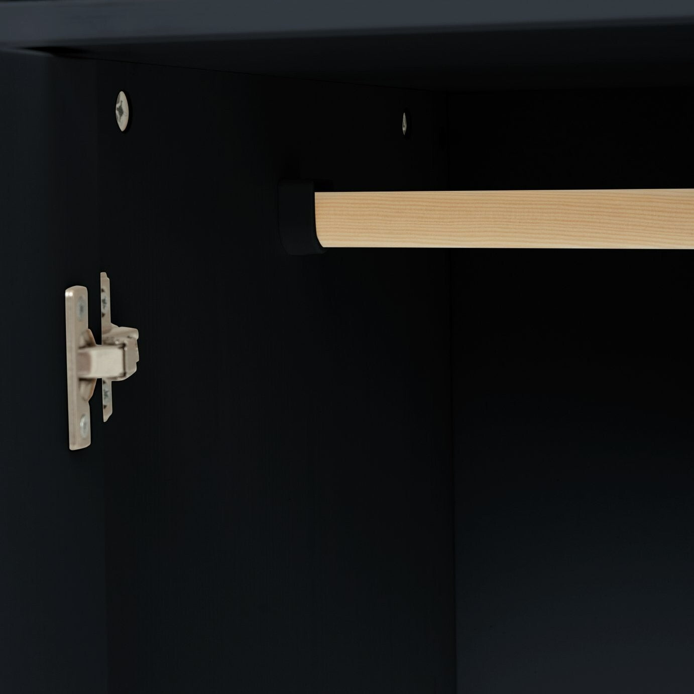 Scandinavia 2 Door 1 Drawer Wardrobe - Navy Blue | Solid Pine Wardrobe, Bedroom