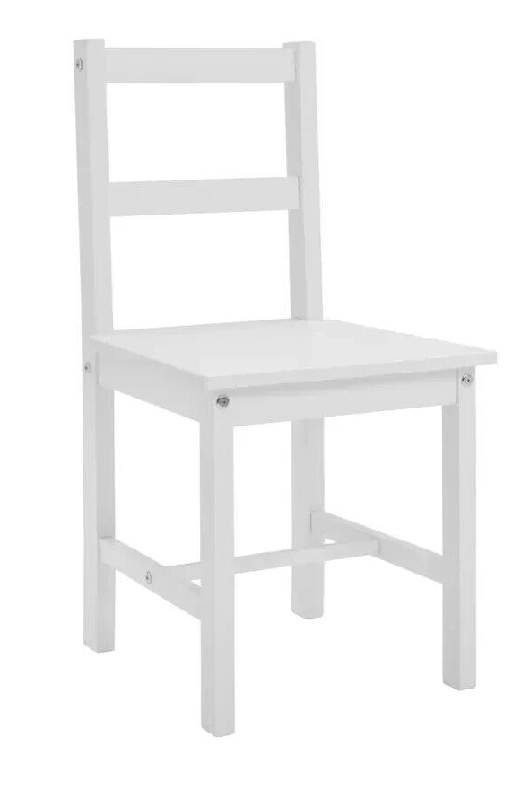 Raye Solid Wood Dining Table & 4 White Chairs