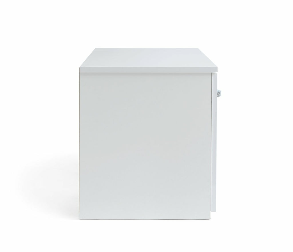Hayward 2 Door Small TV Unit White Gloss | Modern TV Stand Storage Cabinet