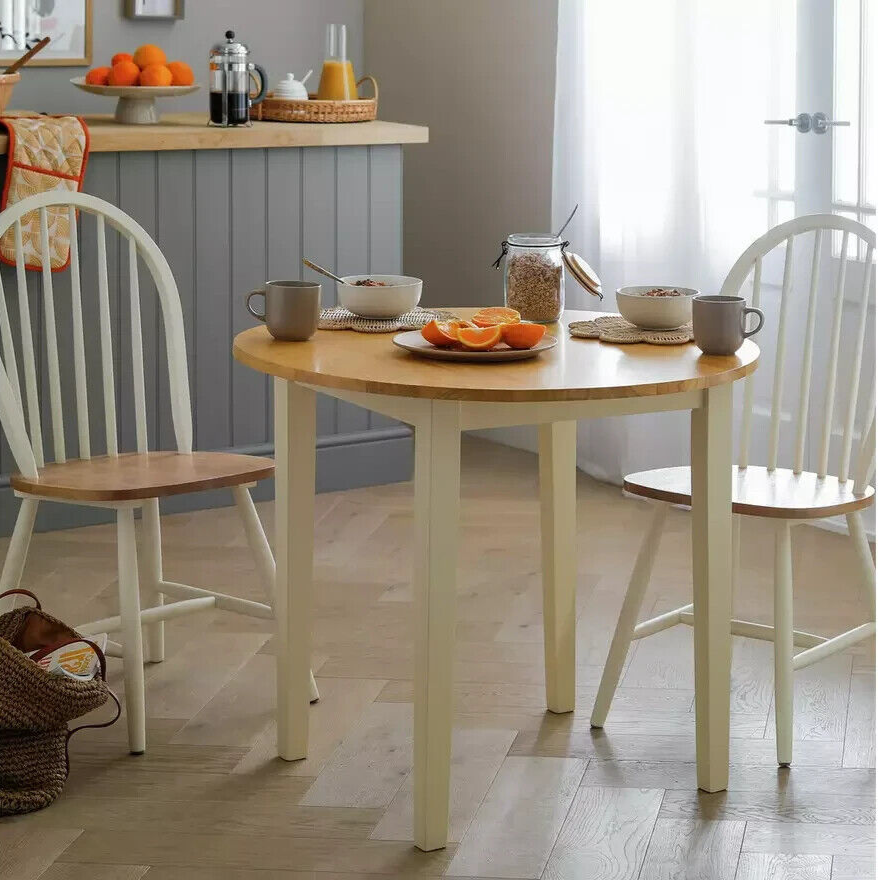 Chicago Solid Wood 2-4 Seater Dining Table-Off White | Modern Kitchen Furniture