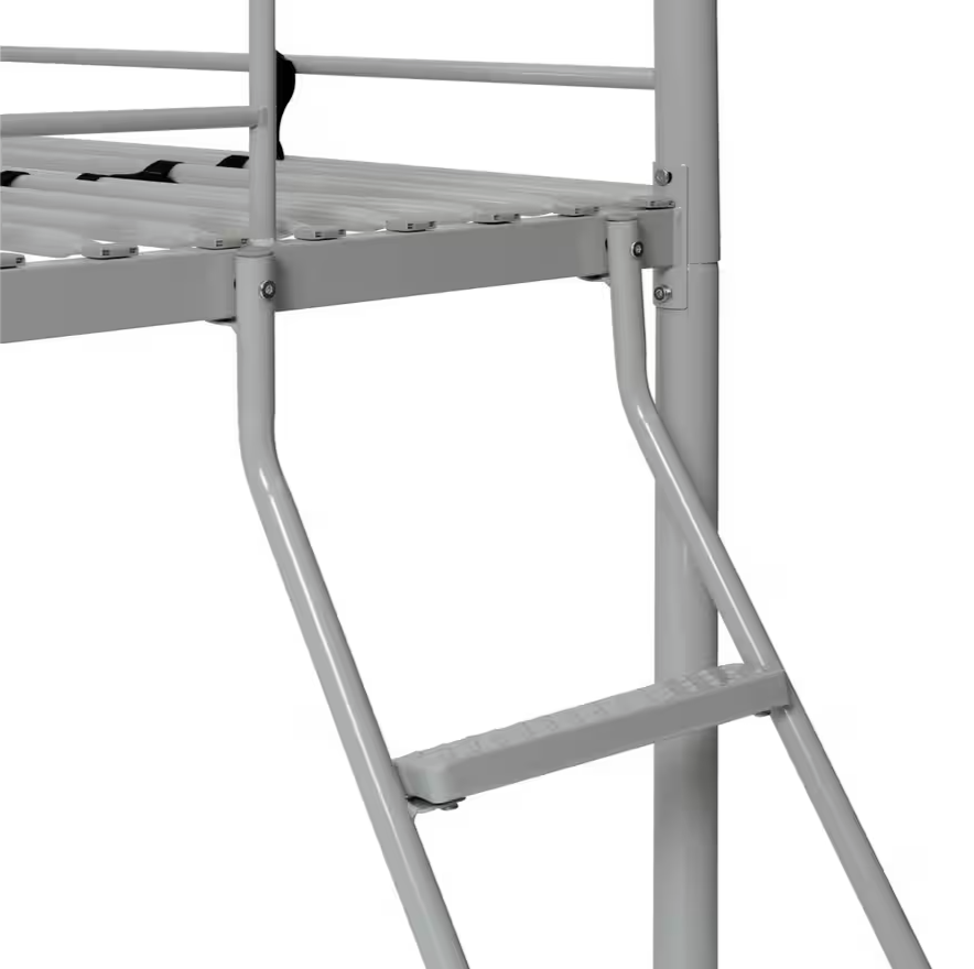 Jo Mid Sleeper Metal Bed Frame - Silver
