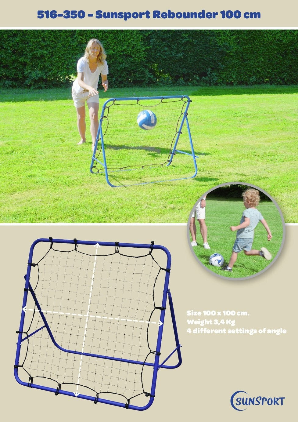 Sunsport 100cm Football Rebounder