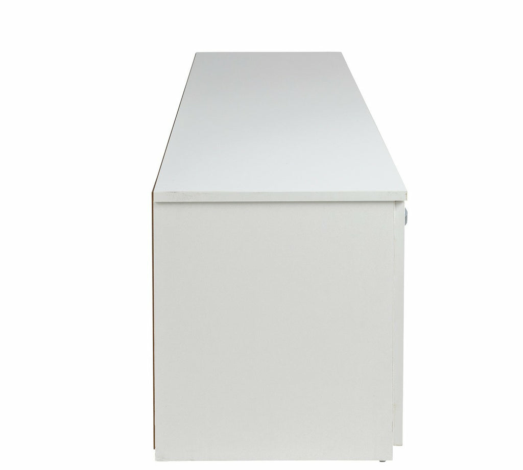 Home Hayward 2 Door TV Unit - White Gloss | Modern Stylish TV Stand Living Room