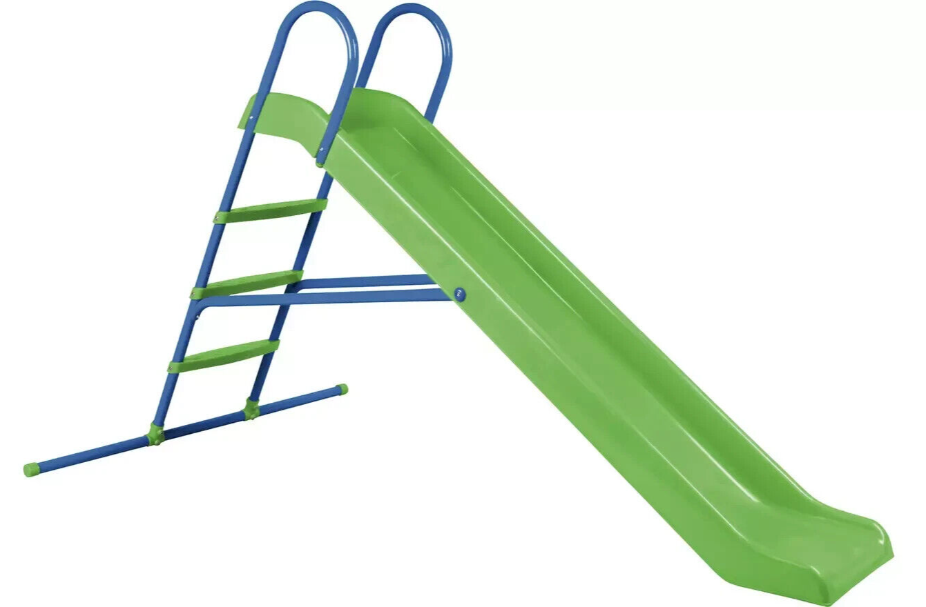 Chad Valley 7ft Kids Garden Slide - Green and Blue