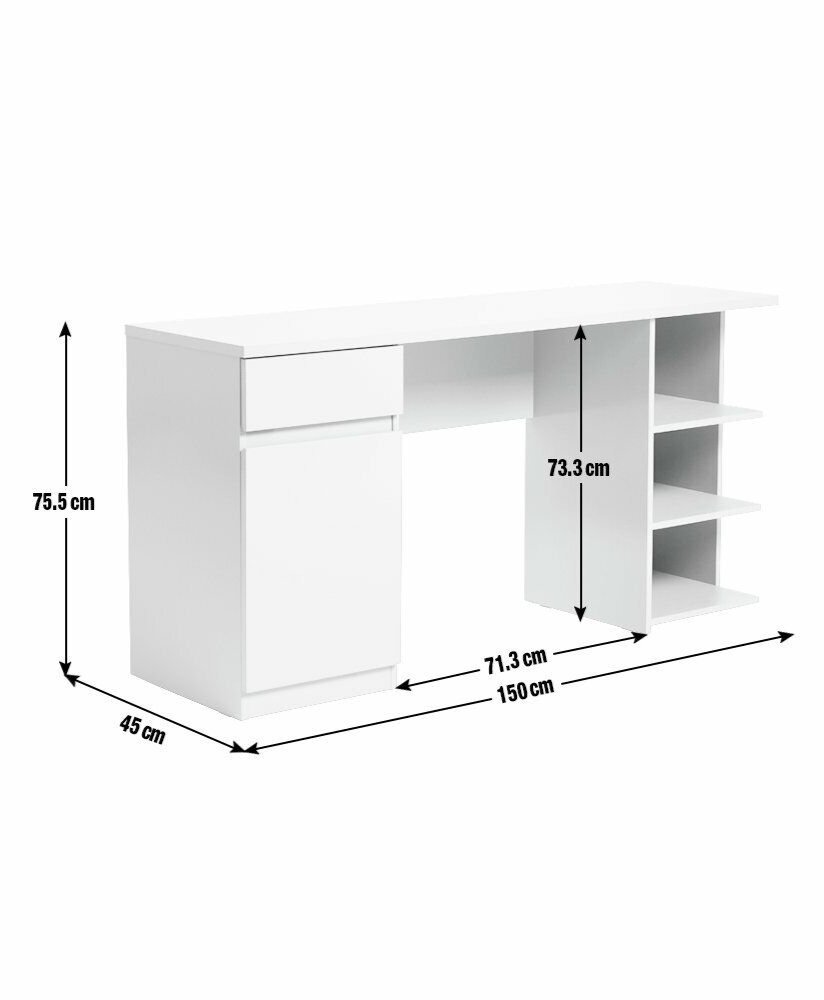 Habitat Jenson 1 Drawer Pedestal Desk - Grey