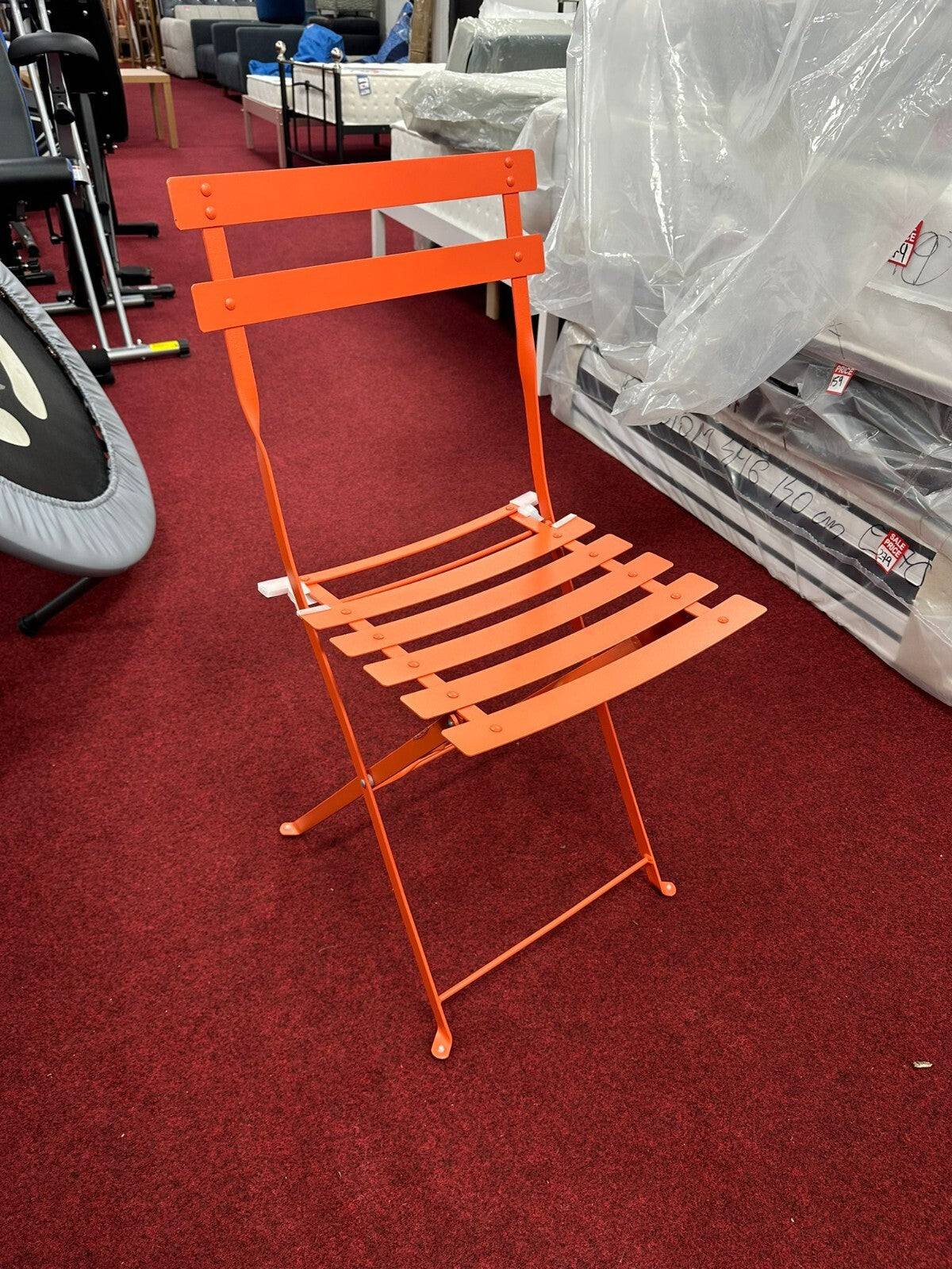 Habitat Eve 4 Folding Metal Garden Chairs - Orange