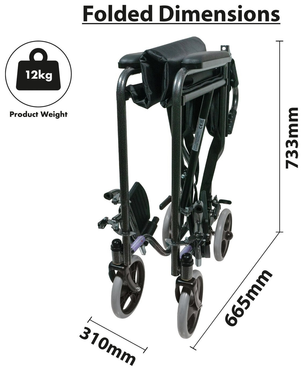 Aidapt Steel Compact Transport Wheelchair