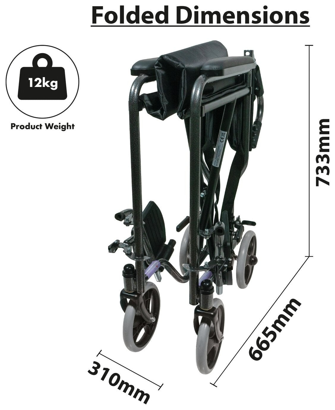 Aidapt Steel Compact Transport Wheelchair