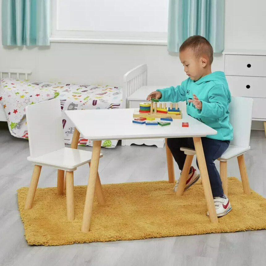 Liberty House Kids Table and Chair Set - Wood White