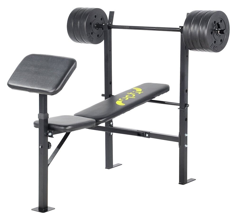 Opti Bench with 30kg Weights | Home Gym Fitness Equipment for Strength Training