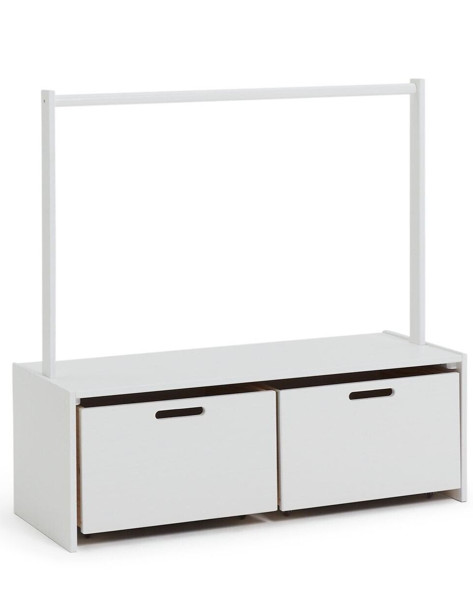 Habitat Rico Rail with Storage Unit White | Kids Clothes Rail Storage Drawers