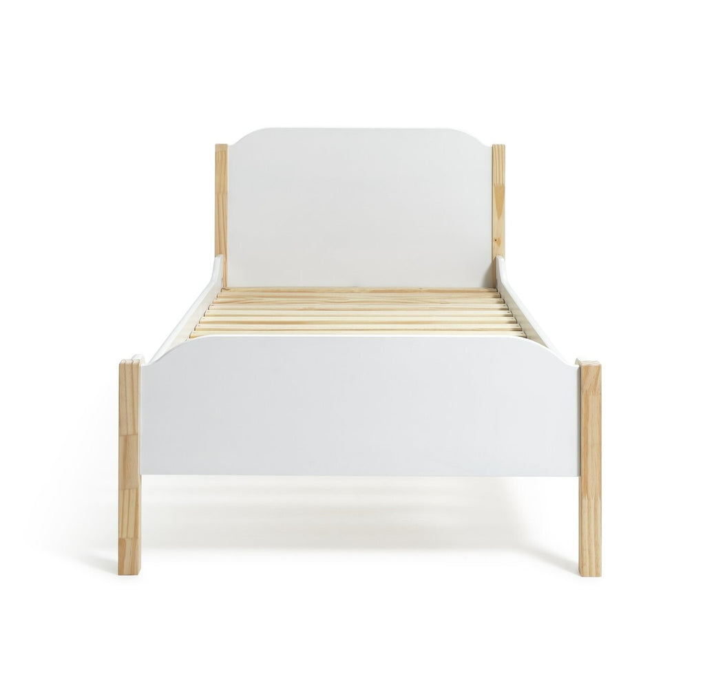 Habitat Nico Single Wooden Bed Frame - White & Pine