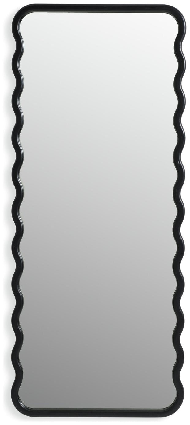 Black Wiggle Full Length Wall Mirror - 60x150cm