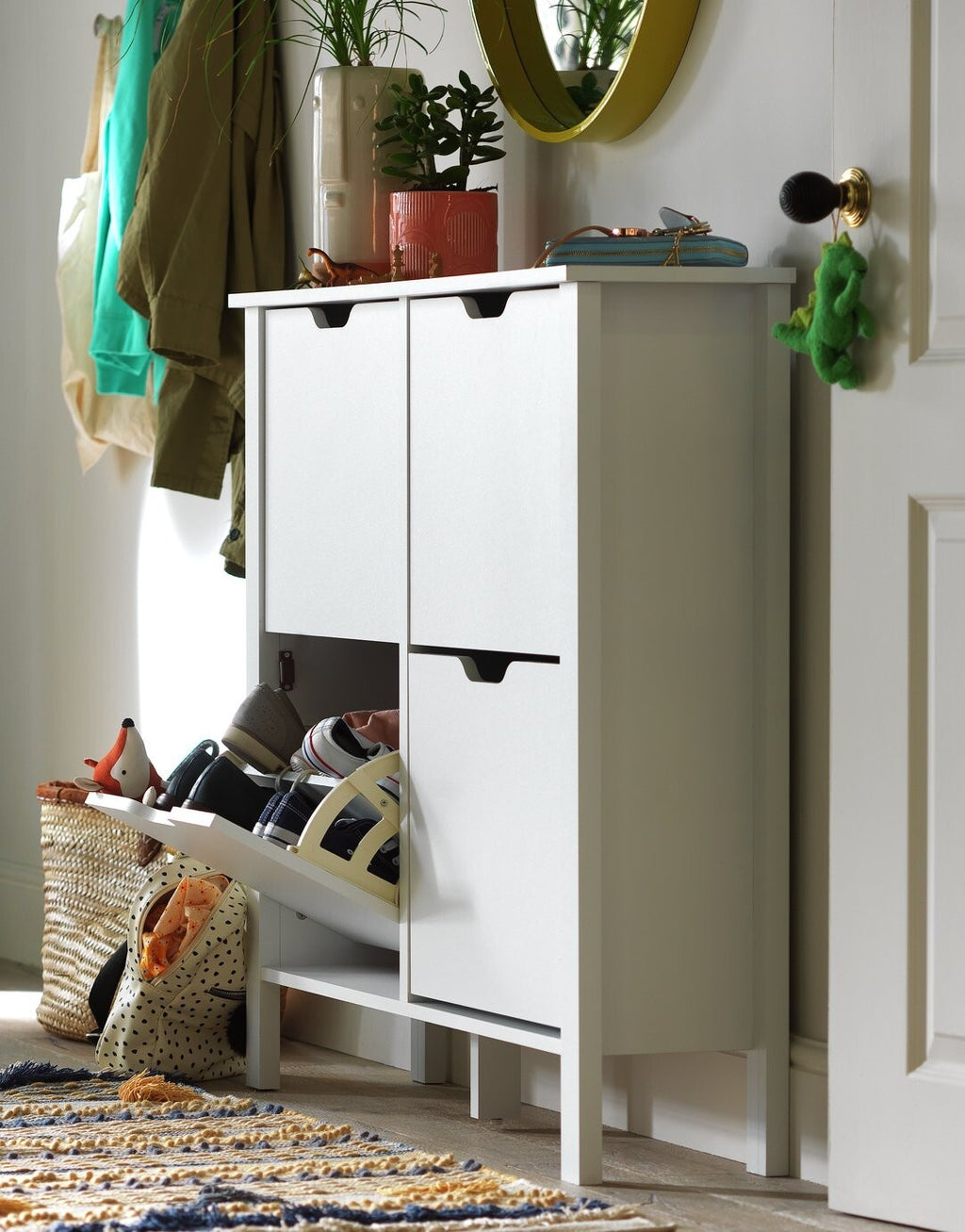 Habitat Compton 4 Shelf Shoe Storage Cabinet - White ( B Grade 36824 - 36825 )