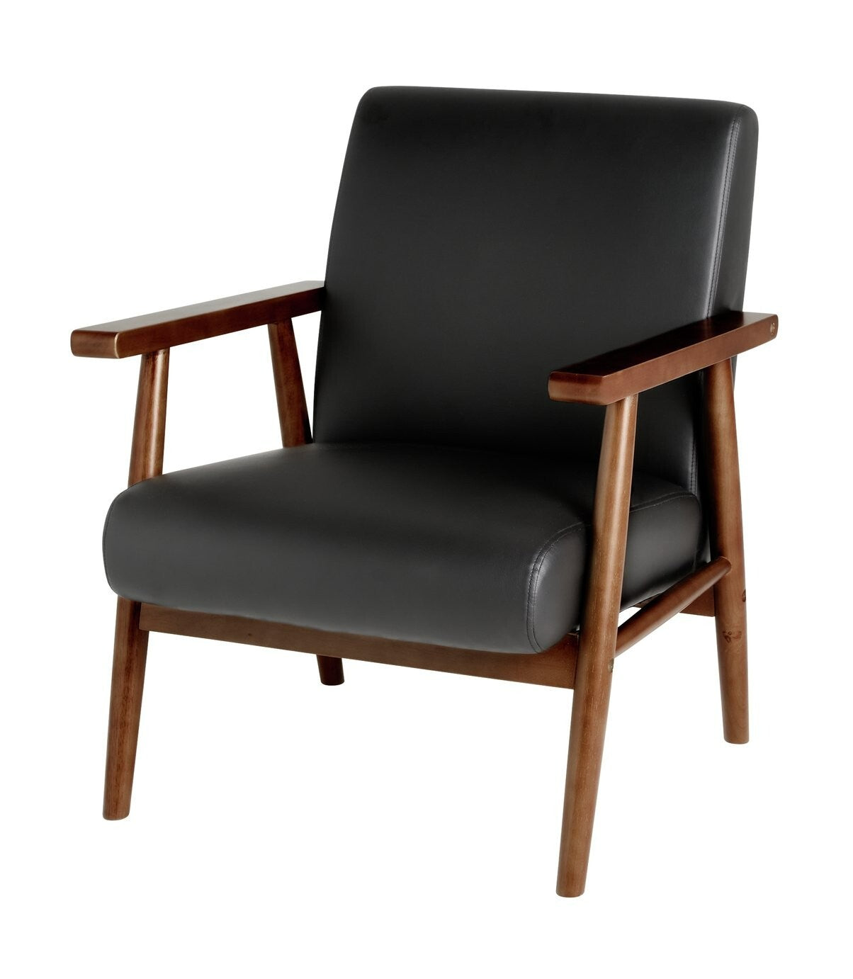 Home Watson Leather Chair - Black