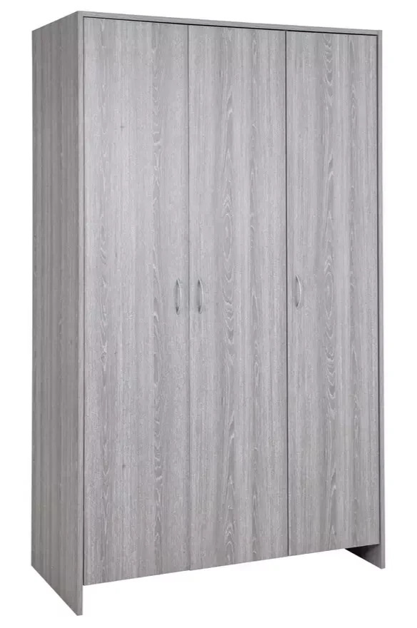 Home Seville 3 Door Wardrobe - Grey Oak Effect ( B Grade )