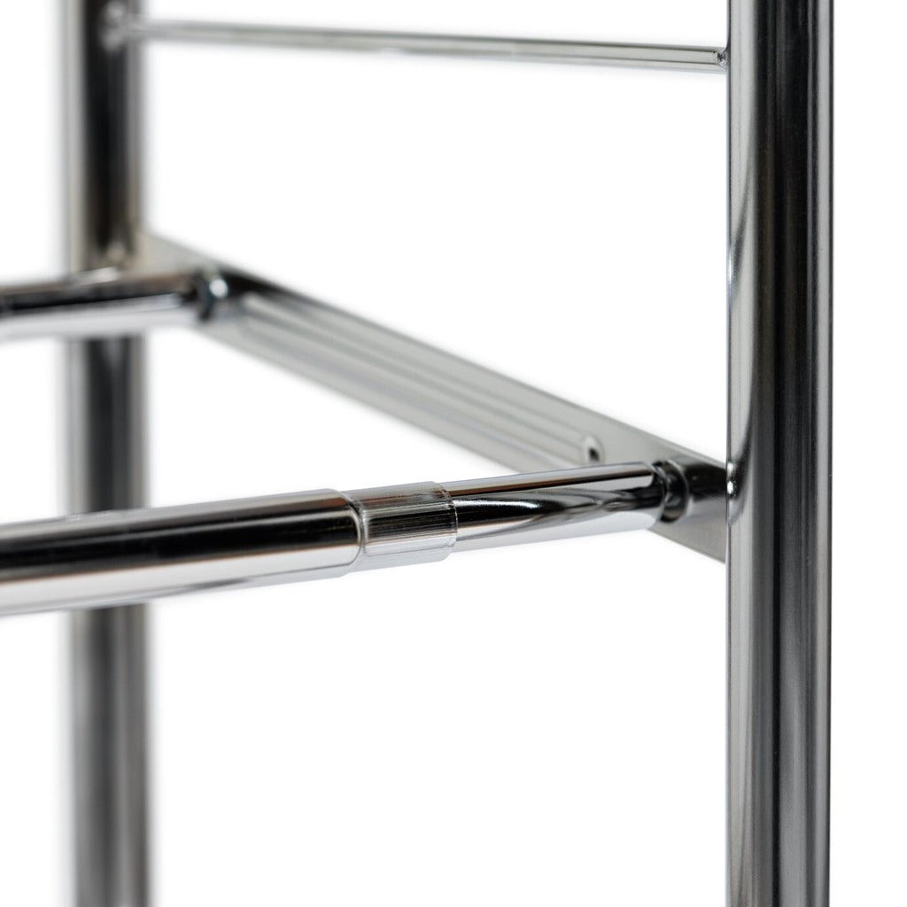 Home 4 Shelf Ext Shoe Storage Rack - Chrome Plated | Organizer Hallway Closet