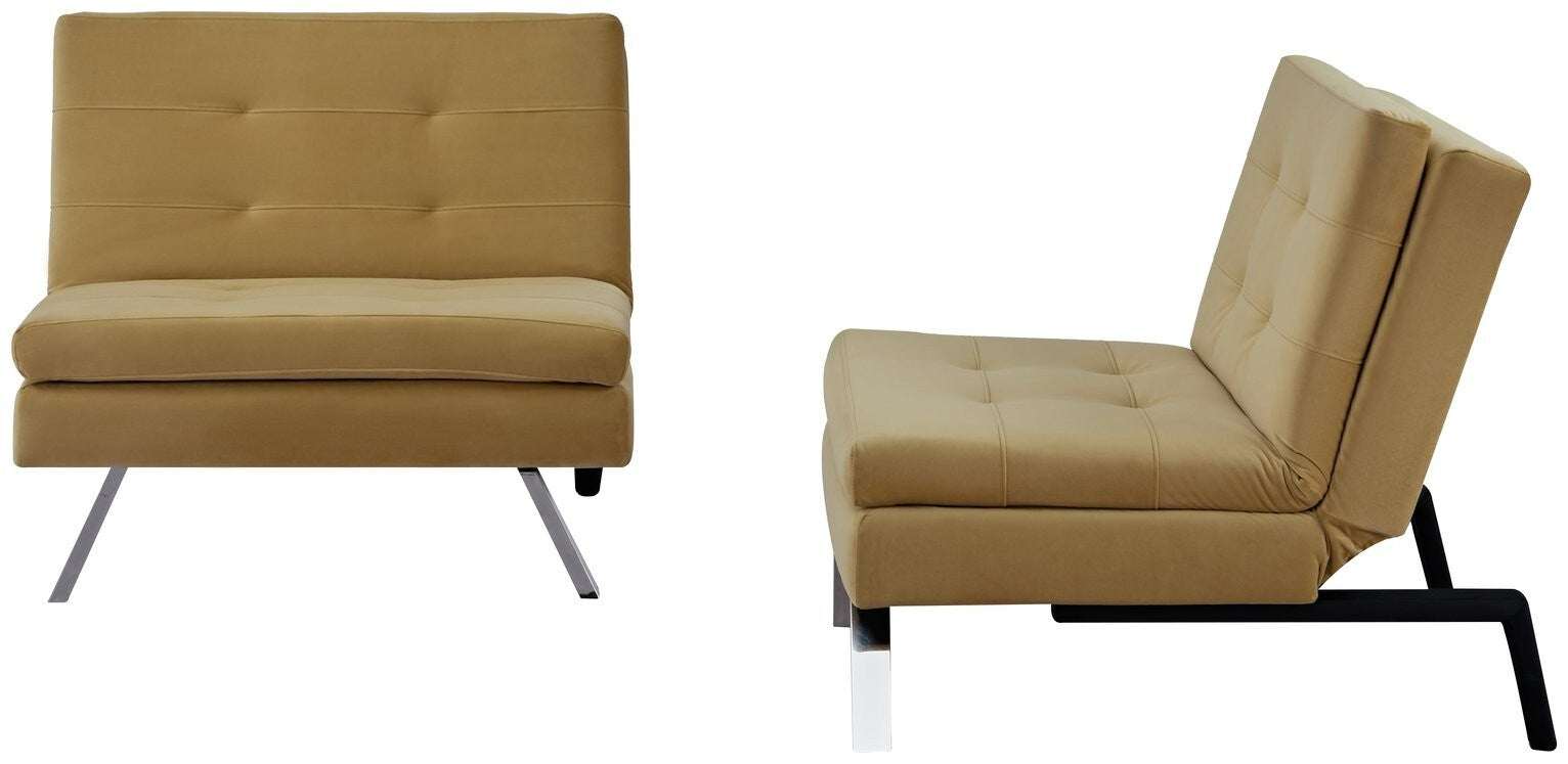 Habitat Duo Fabric 2 Seater Clic Clac Sofa Bed - Camel