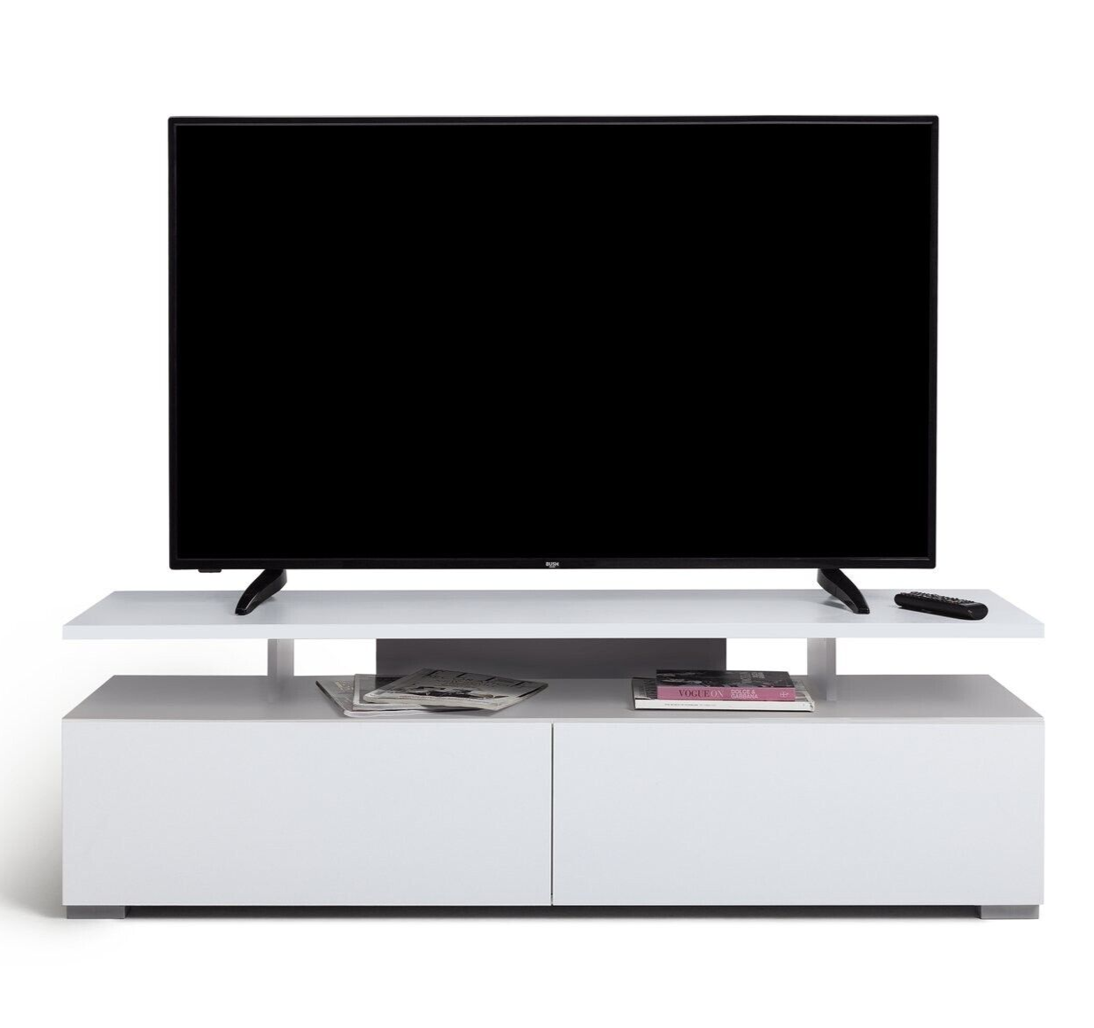 Habitat Floating Top TV Unit - White | Modern Stylish TV Stand Storage Living