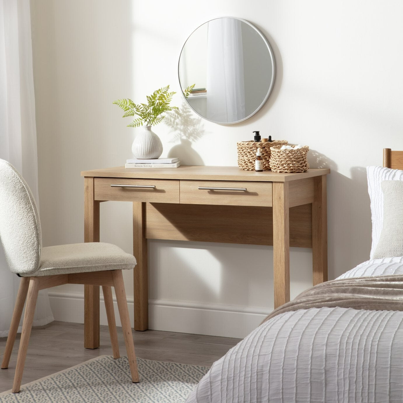 Brisbane 2 Drawer Dressing Table - Oak