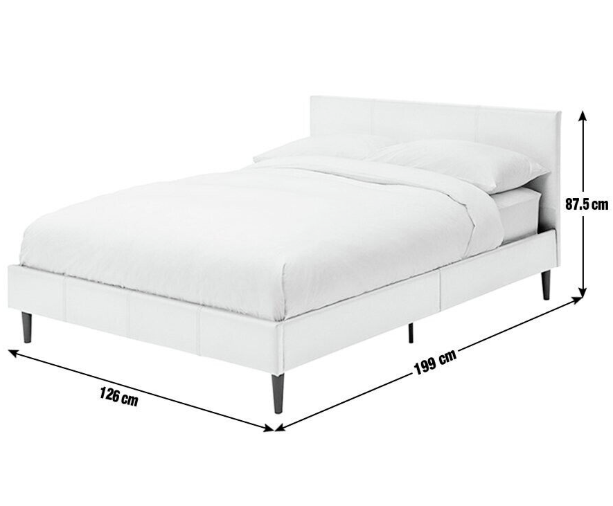 Skylar Small Double Bed Frame - Black | Metal Bed Frame for Bedroom Guest Room