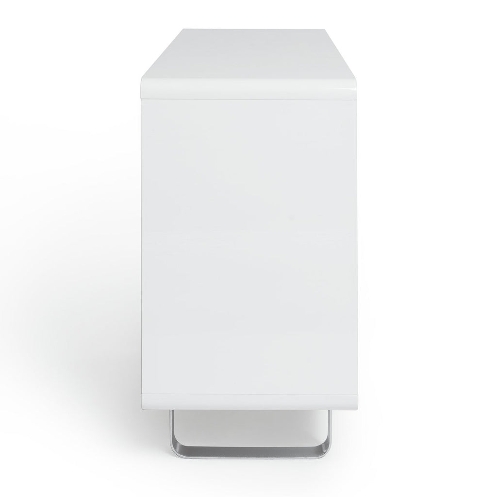 Home Sleigh 3 Door 1 Drawer Sideboard - White Gloss ( B Grade )