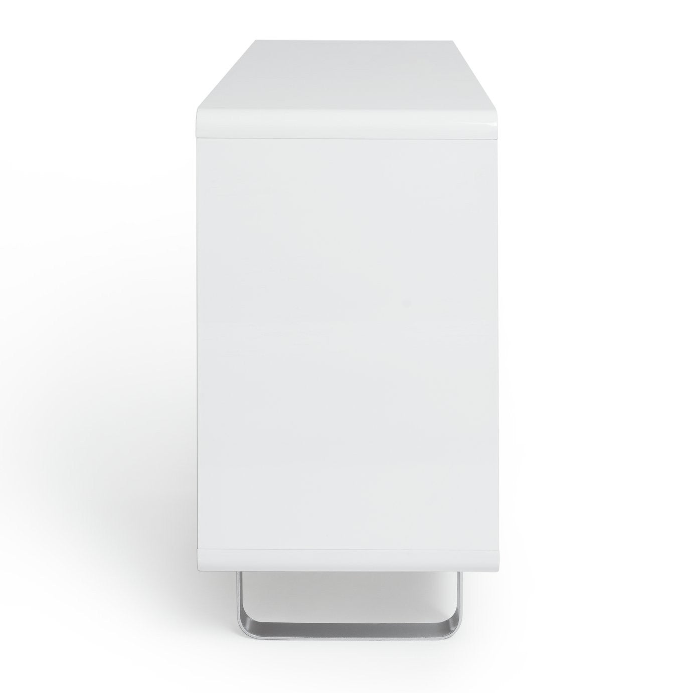 Home Sleigh 3 Door 1 Drawer Sideboard - White Gloss ( B Grade )