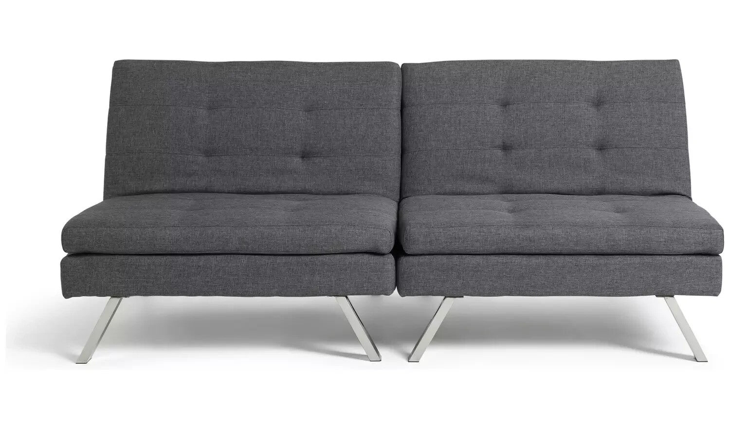 Home Duo Fabric 2 Seater Clic Clac Sofa Bed - Charcoal ( B Grade 53563 - 53568 )