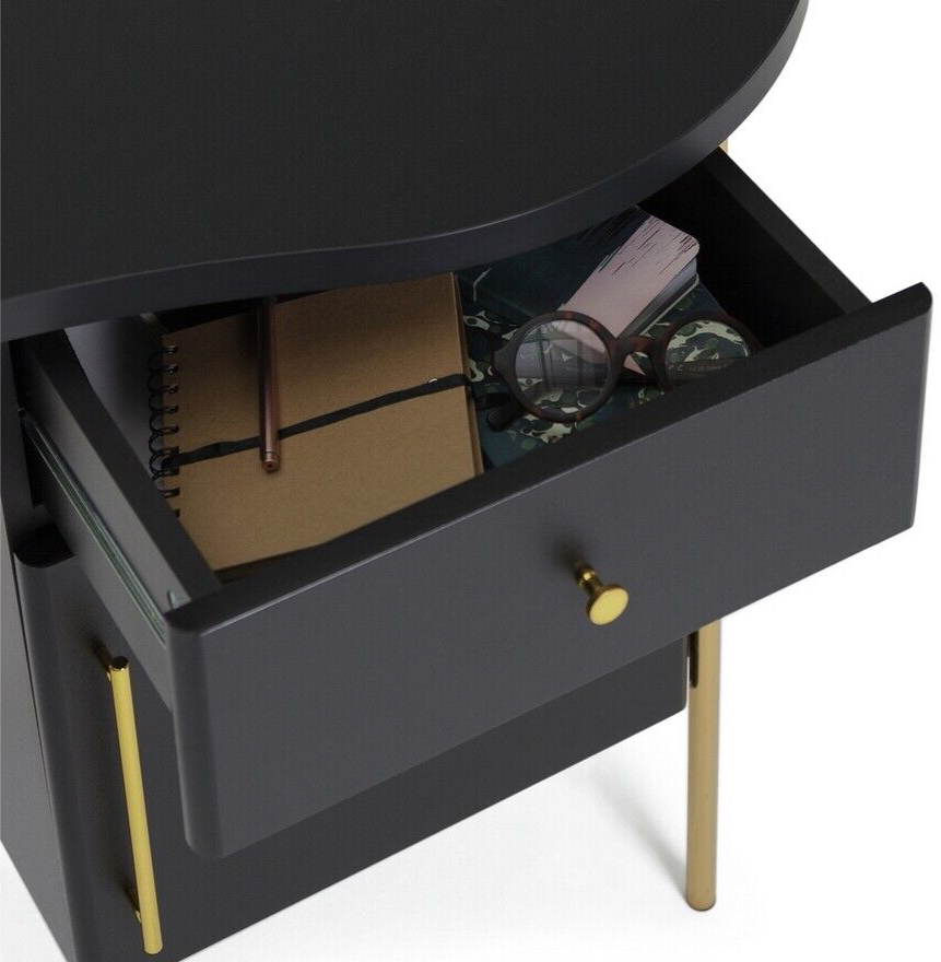 Habitat 1 Drawer Jelly Bean Desk - Black