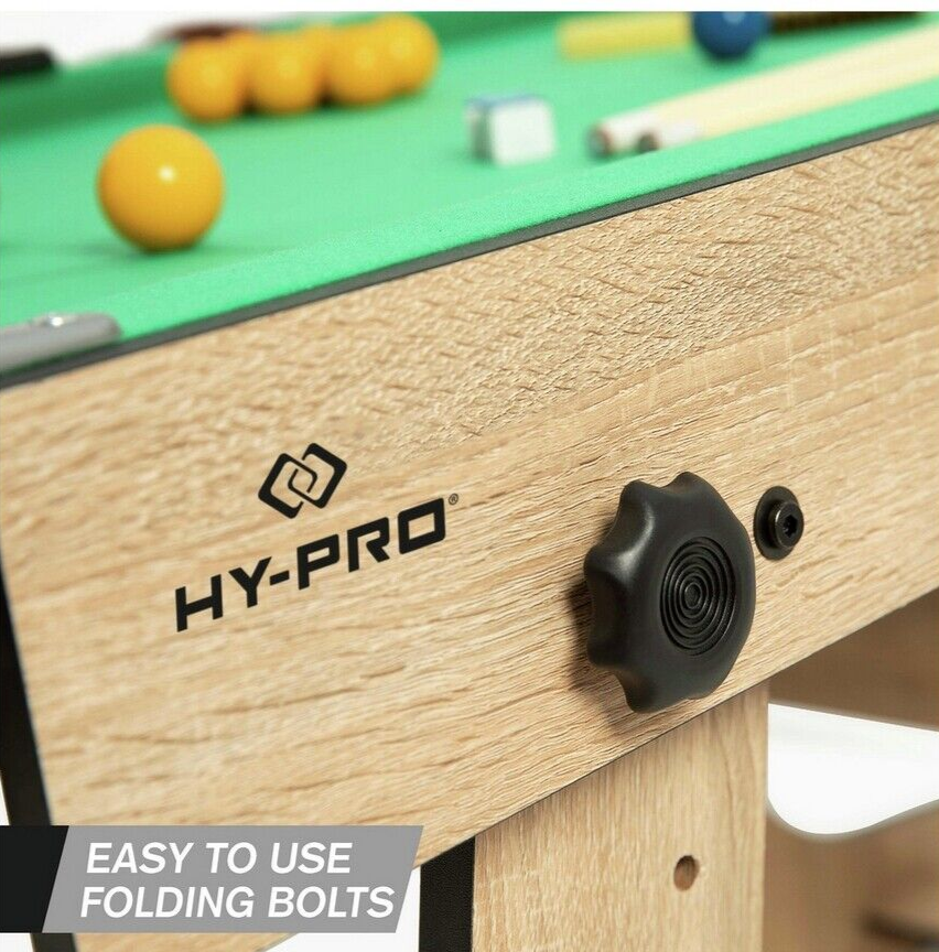 Hy Pro 5ft Folding Snooker Pool Table | Compact Home Game Table Free Delivery