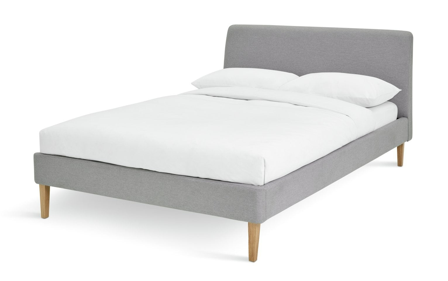Ren Kingsize Fabric Bed Frame - Light Grey | soft fabric bed frame
