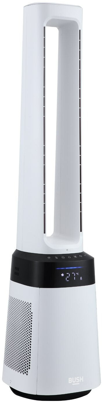 Bush Bladeless 2-in-1 Fan and Air Purifier - Black & White